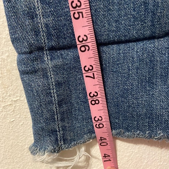 MOTHER Blue Cropped Distressed Jeans - Picture 16 of 16